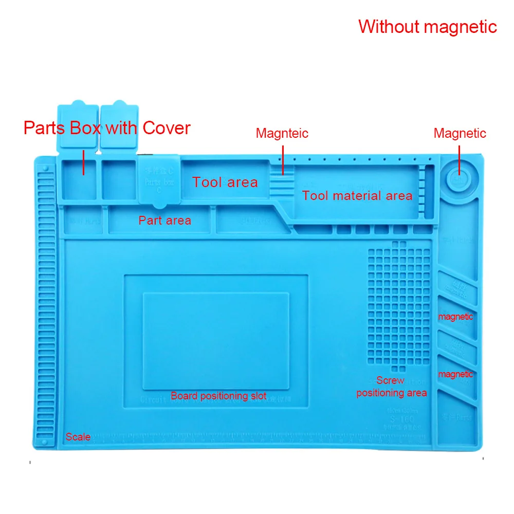 Практичный коврик для технического обслуживания, инструмент для ремонта изолятора, синяя силиконовая изоляция, верстак, ручной сварочный стол, коврик - Цвет: S160