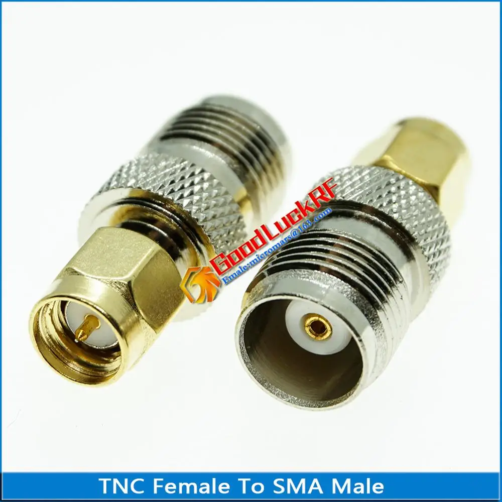 

1 Pcs TNC To SMA Connector Coax Socket TNC Female Jack to SMA Male Plug TNC - SMA Gold Plated Brass Straight Coaxial RF Adapters
