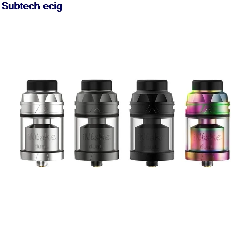 

Newest Intake Dual RTA 26mm Tank 4.2ml/5.8ml Capacity Leak-Proof System Dual Coils Top Refilling top to side airflow VS Zeus X