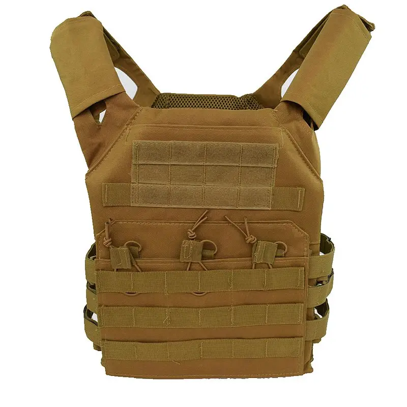 Открытый 600D Molle JPC Охотничий Тактический жилет военная пластина Перевозчик журнал страйкбол Пейнтбол CS защитный жилет+ 2 шт. EVA пена - Цвет: Tan