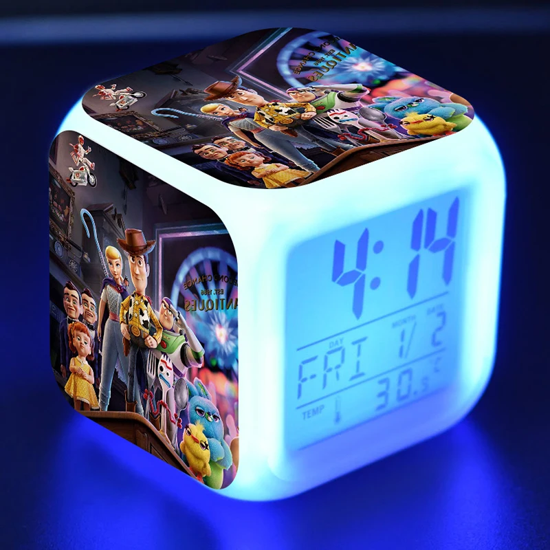 

Toy Story41 Hu Di Europe and The United States Anime Around The Colorful LED Luminous Color Mood Alarm Clock Kids Calendar Toys