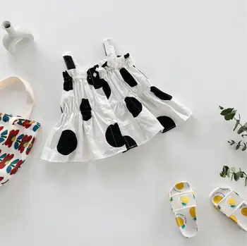 

2020 New Style Girls Dots T-Shirt Summer Cotton Fashion Girls Vest 1-7t QH309