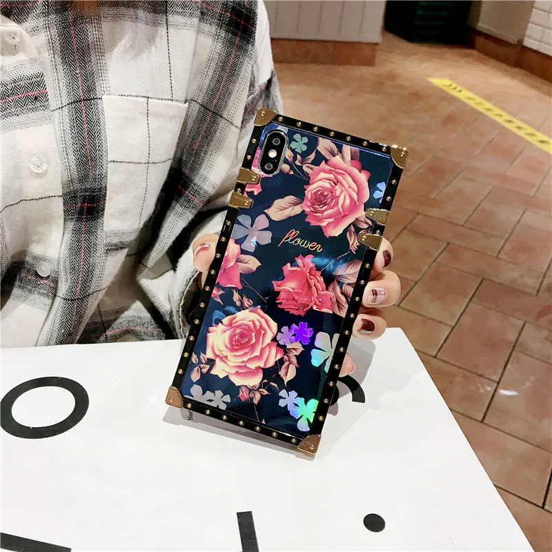 

Luxury Blue Ray Phone Case For Samsung galaxy note 10+ 10 pro 10 Cases Fashion Paris cover for samsung J2Prime A750 Square Coque