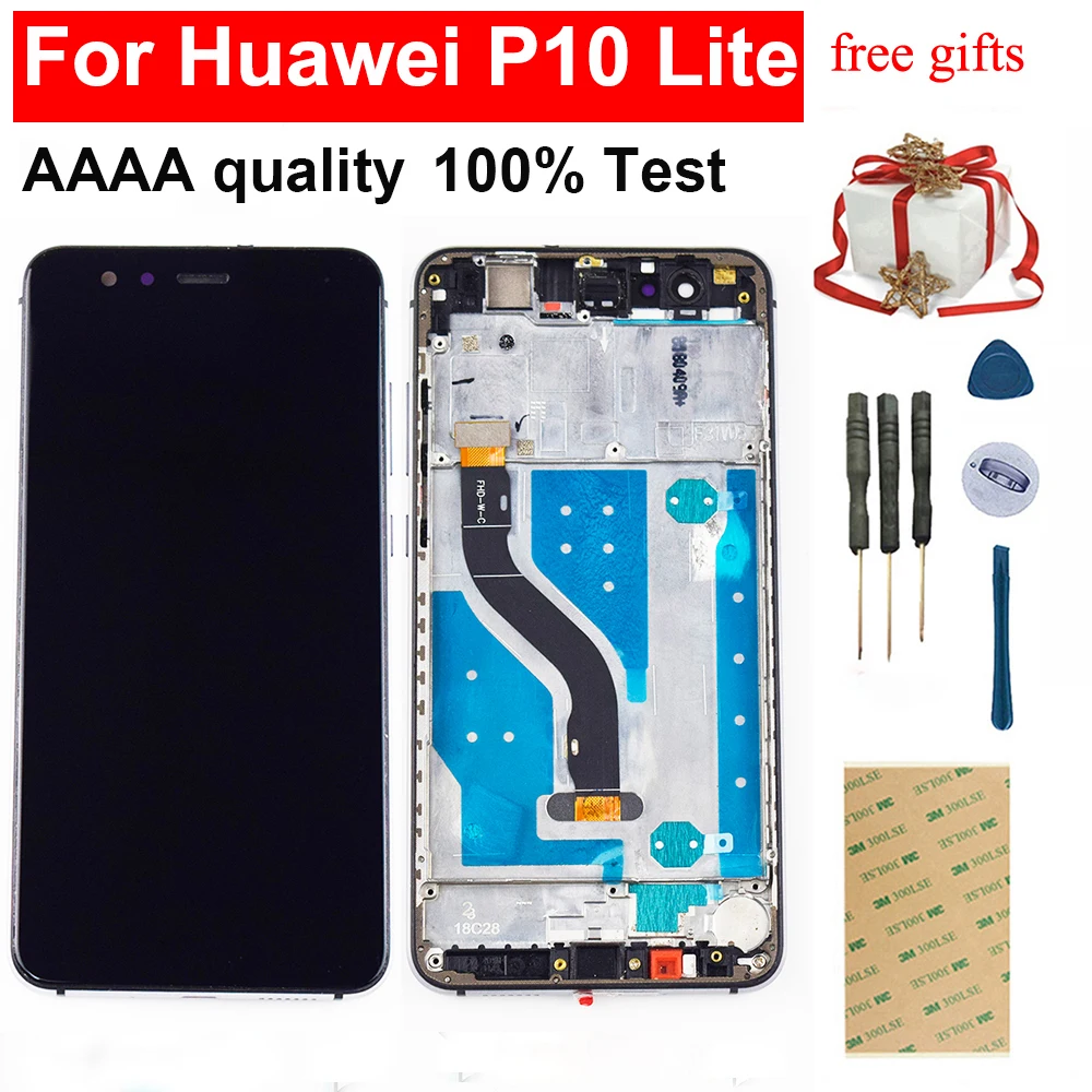 Ceny Dla Huawei P10 Lite wyświetlacz LCD dla P10Lite LCD moduł ekranu dotykowego montaż czujnika digitizera WAS LX1 WAS LX1A WAS LX2 WAS LX3