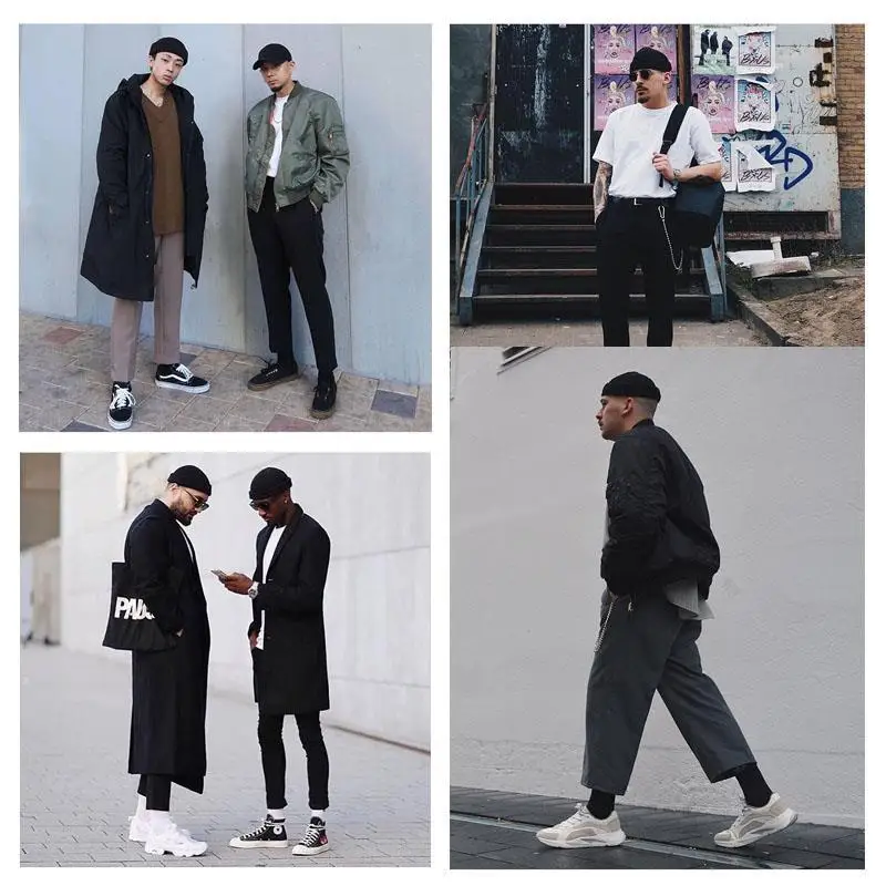 

Mens' Beanie Knitted Hat Winter Warm Acrylic Caps Embroidery Fashion Hiphop Russian Letters Hats for Men and Women