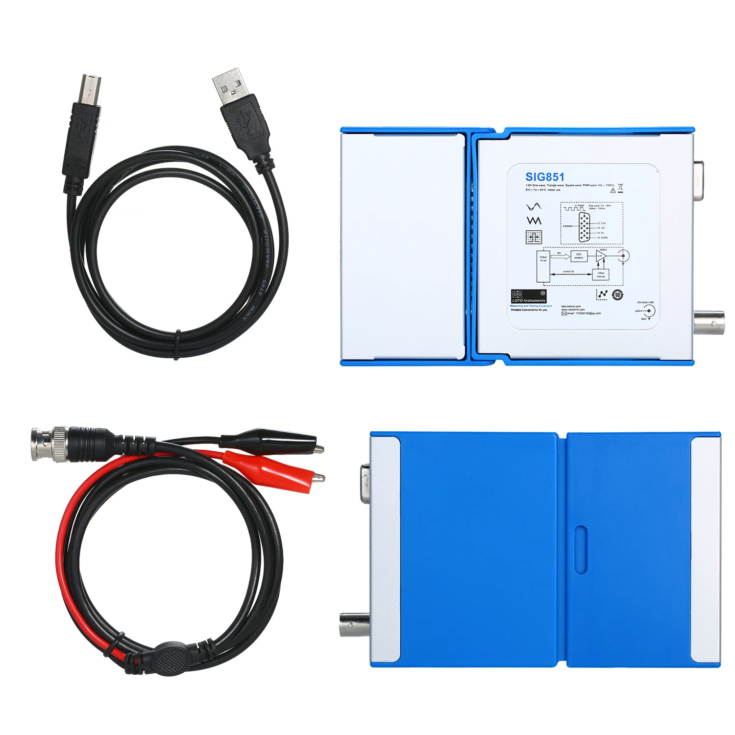 

13MHz Virtual Signal Generator USB High-speed Transmission Single Channel PC Function Generator Sine Trangle PWM Generator