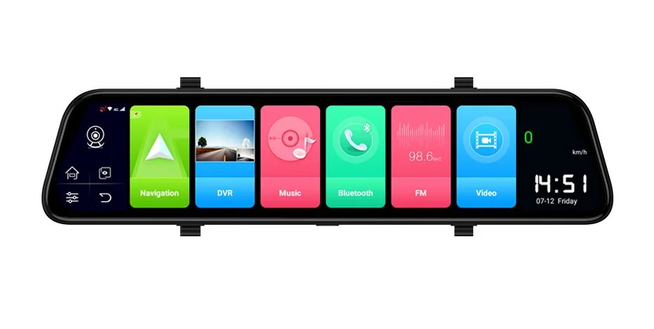 Olysine 12 дюймов Android 8,1 зеркало заднего вида DVR Автомобильный видеорегистратор ADAS wifi gps навигатор видеорегистратор 1080P двойной объектив видео рекордер