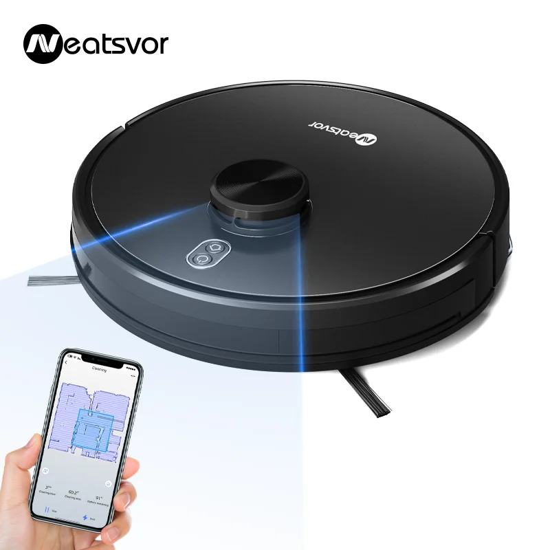 

NEATSVOR X600 4000pa Laser Navigation Robot Vacuum Cleaner ,APP Virtual wall,Breakpoint Cleaning,Draw Cleaning Area,Mopping wash