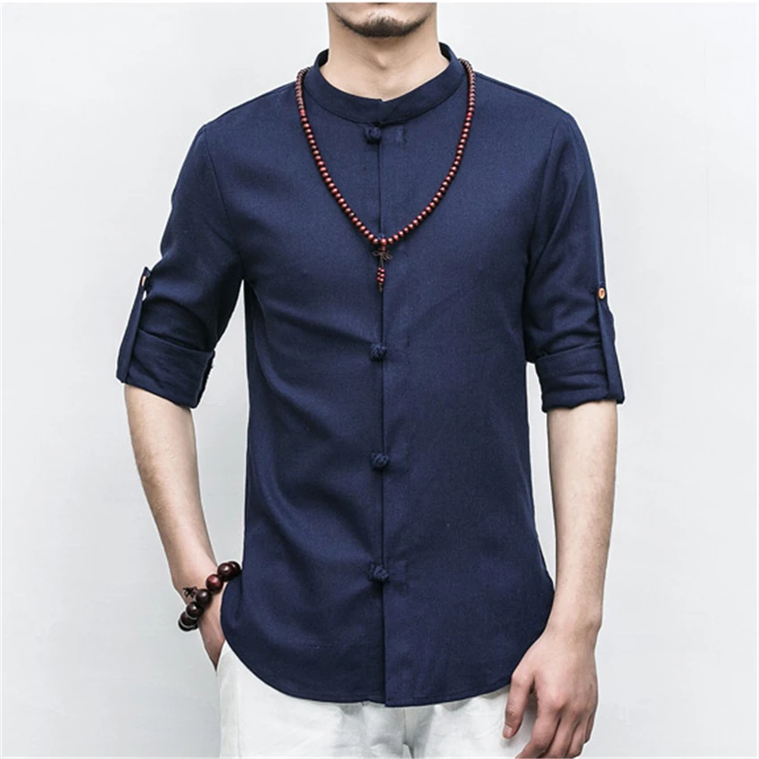 Осень 2020 китайская рубашка с воротником короткий/длинный рукав костюм танга