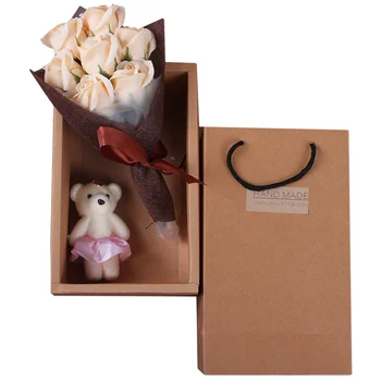 

1 Set Soap Flowers Bouquet Artificial Handmade Beautiful DIY Creative Gift Soap Flowers Bouquet for Mother Girlfriend