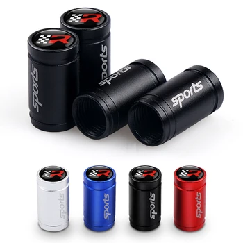 

4Pcs/set Car Styling Sports Emblem Car Tire Valve Tyre Dust Cap For Seat Leon Ibiza Altea Belt R Racing Car Tire Accessories