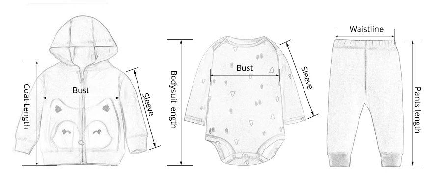 IYEAL Baby Clothes Set Cartoon Print Boy Girl Outfits Long Sleeve Hooded Sweatshirt+Romper+Pant Newborn Suits 3 pcs 6-24M Baby Clothing Set near me