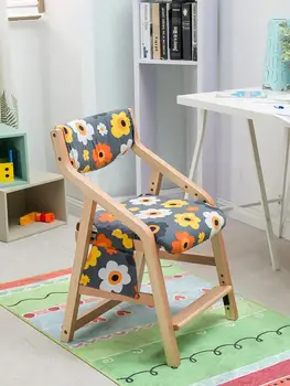 

Children's Learning Chair Dining Chair Elementary Student Chair Chair Solid Wood Lift Chair Back Chair Desk Chair Home