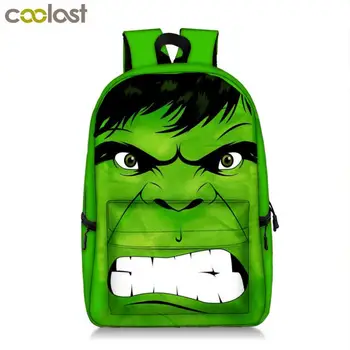 

17 Inch Batman Hulk Backpacks Children School Bags Backpack for Teenager Girls Book Bag Men Women Knapsack Daypack