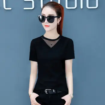 

Fashion Women T-shirt New Christmas Gray Let It Snow Letter Print Snowman Female Black