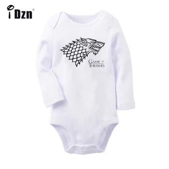 

Direwolf Game of Thrones House Stark Winter is Coming Newborn Baby Bodysuit Toddler Onesies Long Sleeve Jumpsuit Cotton Clothes