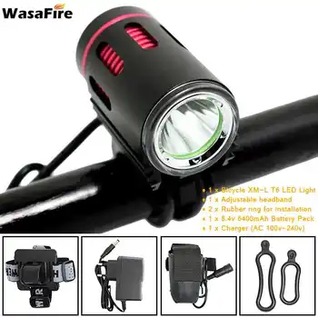 

Waterproof Super Bright XM-L2 LED Bike light 4000lm 4 Modes Bicycle Front Head Lamp Bike Light Flashlight+battery pack+headband