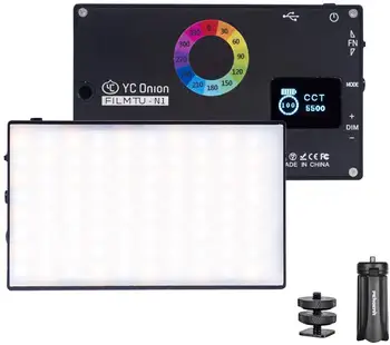

YC Onion FILMTU-N1 RGB Full Color Led Video Light 2400-10000K Adjustable Lighting Effect OLED Panel W/Pergear Mini Tripod