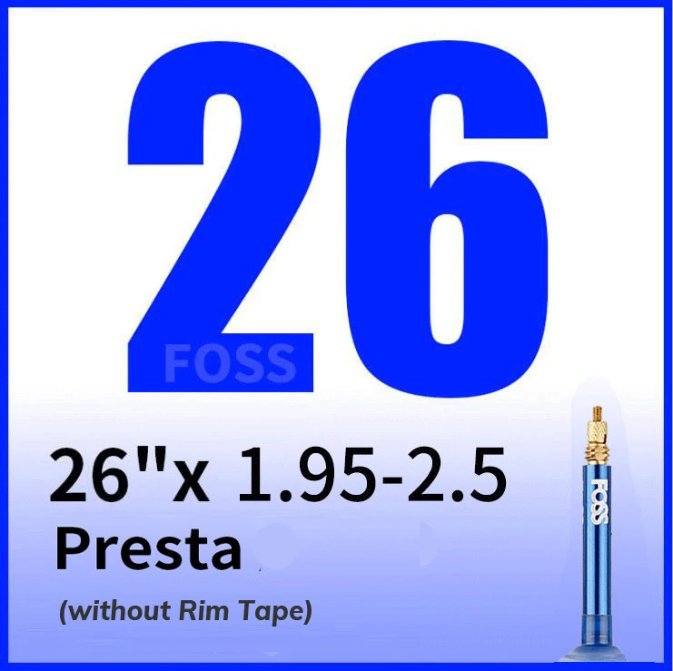 26 x 1.95-2.5 FV FOSS велосипедные трубки шины Schrader/Presta 16/20/24/26/27/29/700C дорога MTB велосипед внутренняя труба резиновая велосипедная шина анти прокол шины - Цвет: 26 x 1.95-2.5 FV