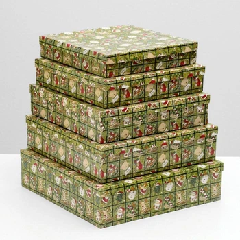

Set of boxes 5 in 1 "Christmas flutter", 34 x 34 x 9 - 26 x 26 x 5 cm 4723367