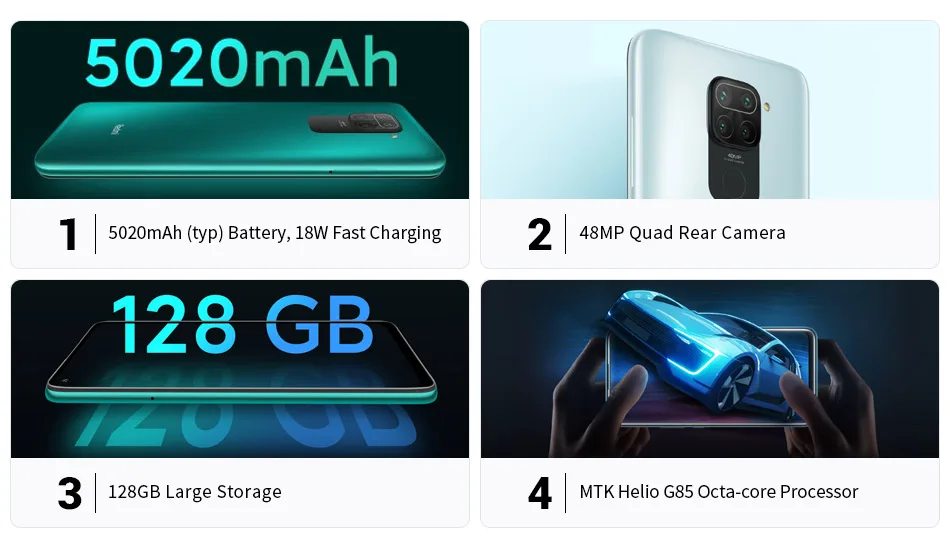 Xiaomi Redmi 10X / Note 9 128GB+4GB Android Global Unlocked