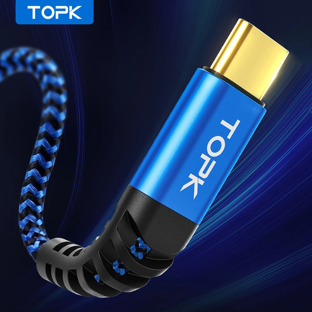 TOPK Micro USB Type C Cable 3A Fast Charging for Samsung Xiaomi Mobile Phone Data Cable Type C for Xiaomi Redmi Note 8|Mobile Phone Cables|Cellphones & Telecommunications - AliExpress