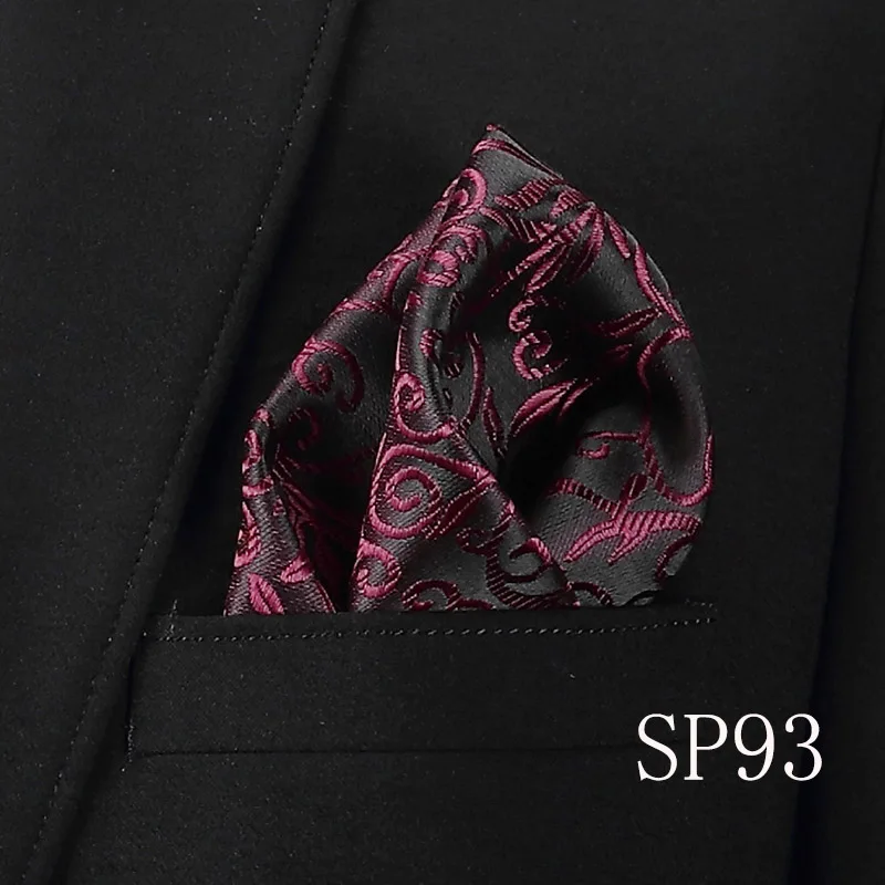  Silk Men's Hankerchief Scarves Vintage Hankies Men's Pocket Square Handkerchiefs Striped Solid Handkerchief 22*22 cm