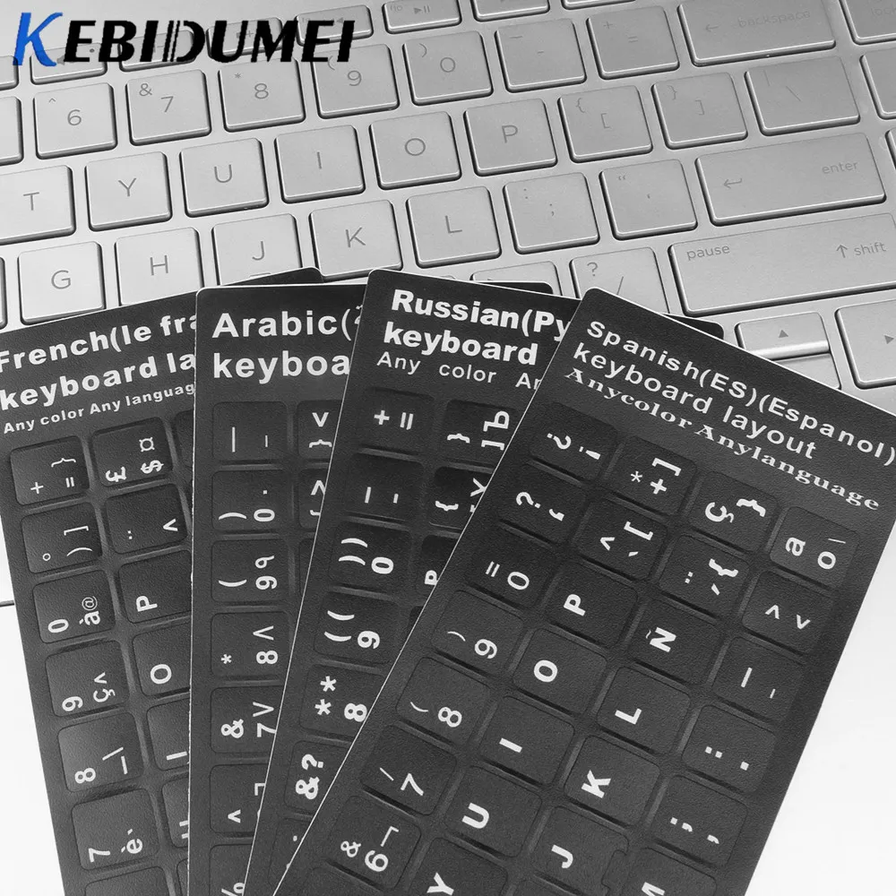 Kebidumei наклейка на клавиатуру с русской раскладкой водонепроницаемая для