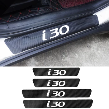 

PU Leather Carbon Fiber Car Scuff Plate Door Threshold Sill Protector Sticker For Hyundai i10 i20 i30 i40 ix20 ix35 Accessories