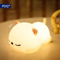 Veilleuse en Silicone Rechargeable par USB, avec télécommande et capteur tactile, idéal pour la chambre d'un enfant ou d'un bébé, joli cadeau 