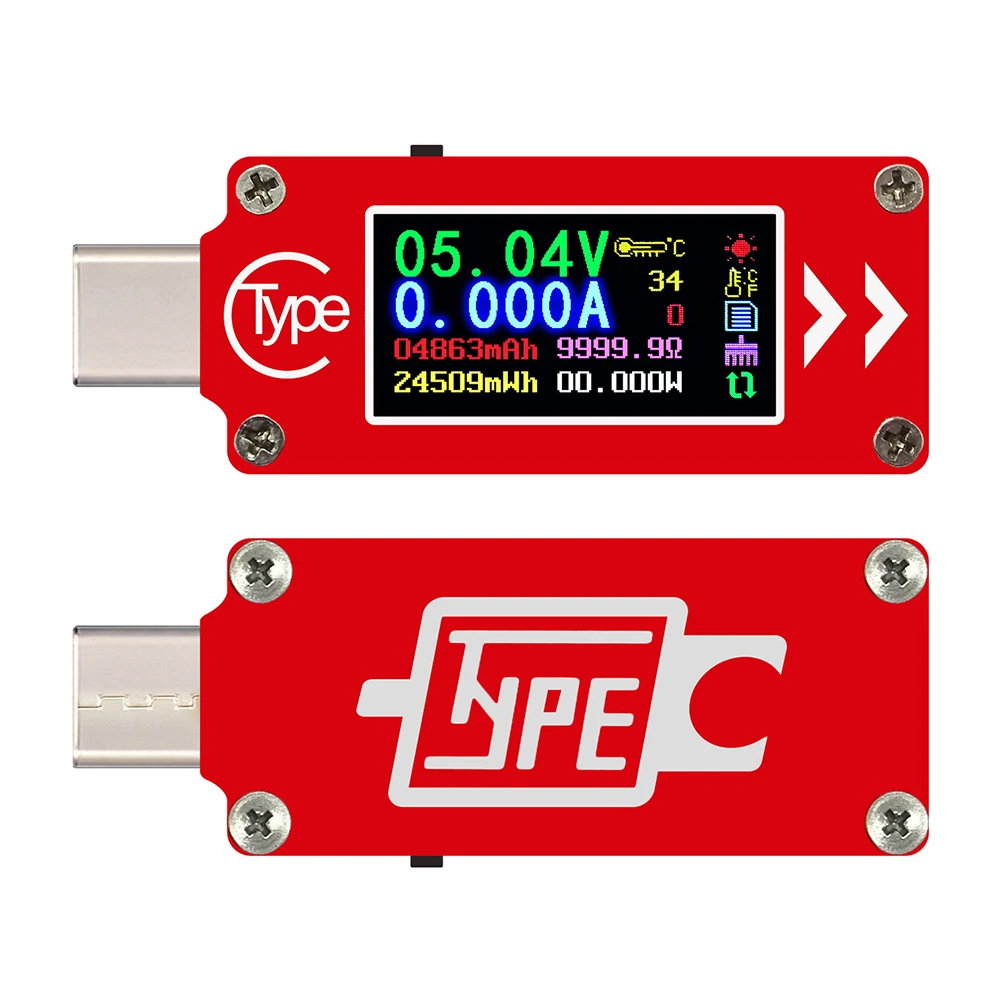 

AT34/TC64/UM24/UM24C/UM34/UM34C/UM25/UM25C USB 3.0 Type-C Multimeter Color Lcd Voltmeter Ammeter Voltage Current Meter Tester