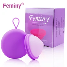 

Reusable Period Cups Medical Grade Silicone Design with Soft Tampon and Pad Alternative Light to Heavy Flow Menstrual Disc