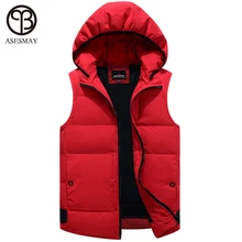 Брендовый мужской пиджак без рукавов, жилет, Зимние Модные повседневные пальто, мужской жилет с хлопковой подкладкой, мужской утепленный жилет, большие размеры