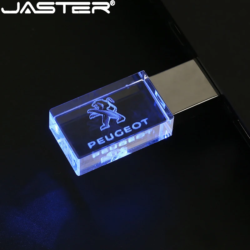 Jaster Carro de Cristal do Metal Usb Flash Drive Pendrive 4gb gb gb 32 16 8gb 64gb Memory Stick u Disco de 128gb de Armazenamento Externo - Imagem 5