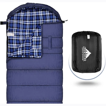 

Agemore Cotton Flannel Single Sleeping Bags Camping Accessories Waterproof Sleeping Bag Winter for Adult 2.2kg