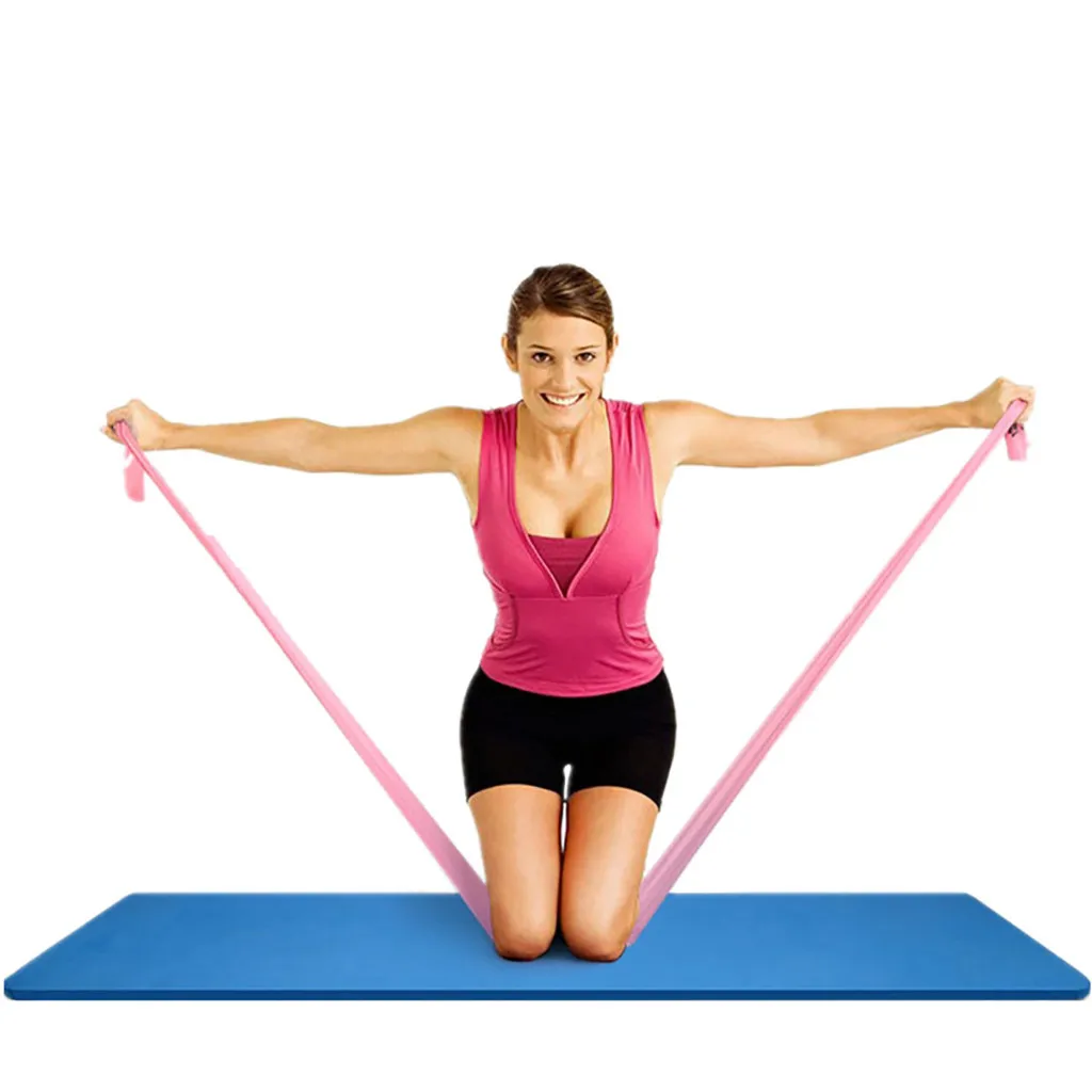 Женская эластичная Йога, Пилатес, стрейч сопротивление 1,5 м длинные упражнения фитнес-лента пояс Эспандеры фитнес тренировки веревка
