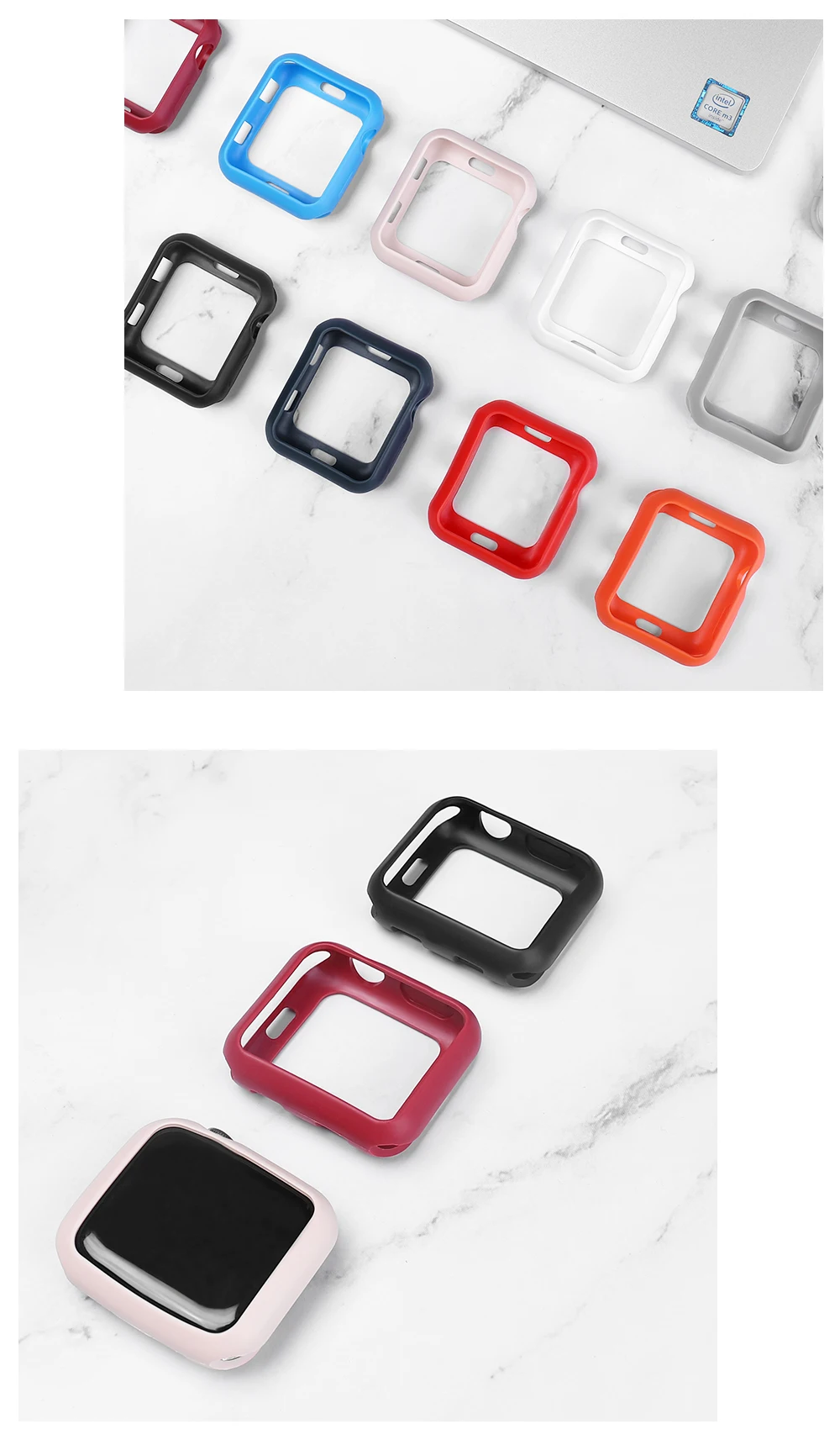 Подходит для Apple Watch 3 2 1 42 мм 38 мм защитный чехол для iWatch 4 5 40 мм 44 мм ProBefit Candy Мягкий силиконовый чехол