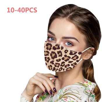 

10-40PCS Adult Three-Layer Disposable Dust-Proof Protective Cartoon Printing Mask Protective adult Mask Navidad Fast Delivery#