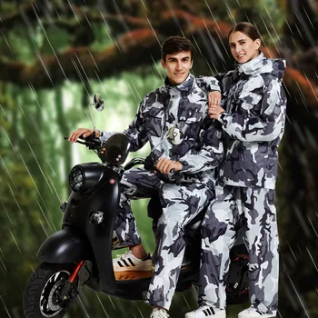 

Men Camouflage Raincoat Woman Raincoat Suit Rainwear Waterproof Hiking Camp Rain Coat Jacket Moto Rain coat Suit Camp LZG021