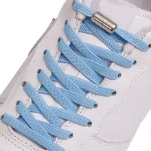 1pai Flat Shoelace Creative Shoe Lace for Adults and Children Unisex Quick Shoelaces Sneaker Lazy Laces No Tie Elastic Metal