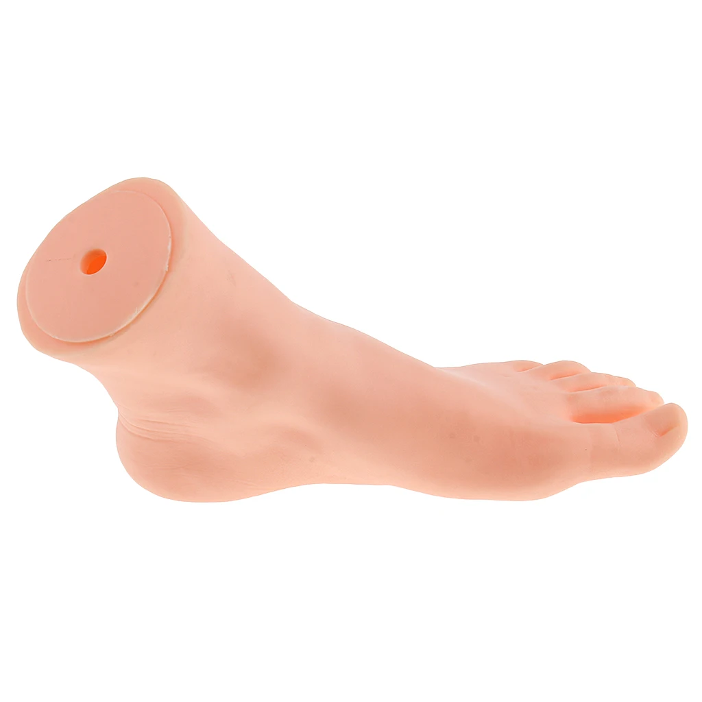 1 Piece Silicone Female Left Feet Mannequin Foot Model Socks Shoes Toe Rings Shop Retail Display