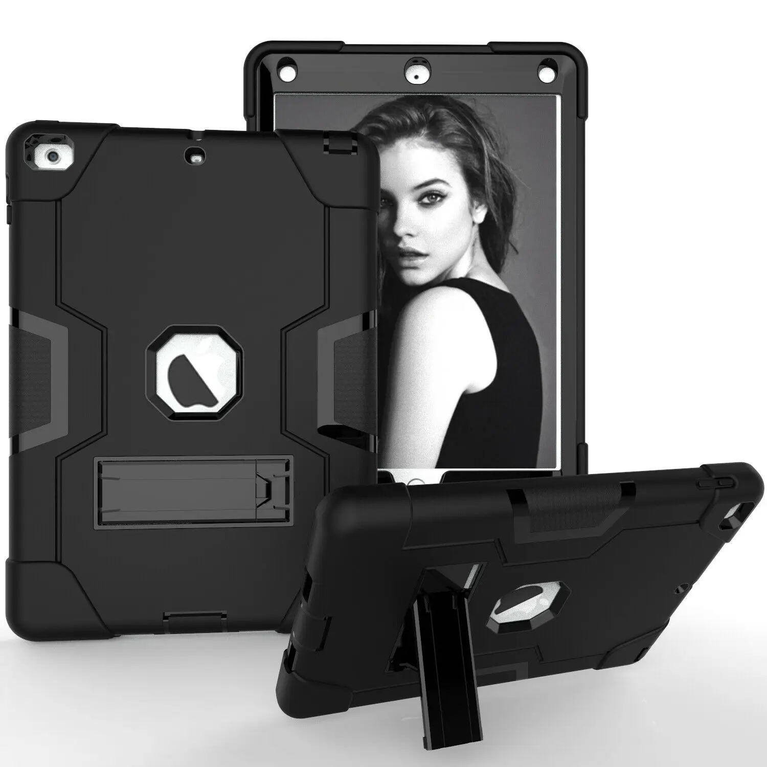 Для Apple, iPad 10," 7th Gen Гибридный армированный жесткий резиновый тяжелый Dute чехол с подставкой противоударный чехол A2197/A2200/A2198 - Цвет: 2