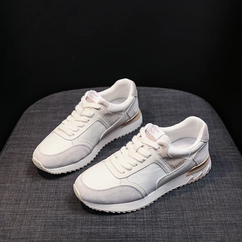 

Woman Soft Bottom Flat Shoes Women Light Casual Shoes Ladies Non Slip Damping Shoes Female Height Increase Ladies Trainers