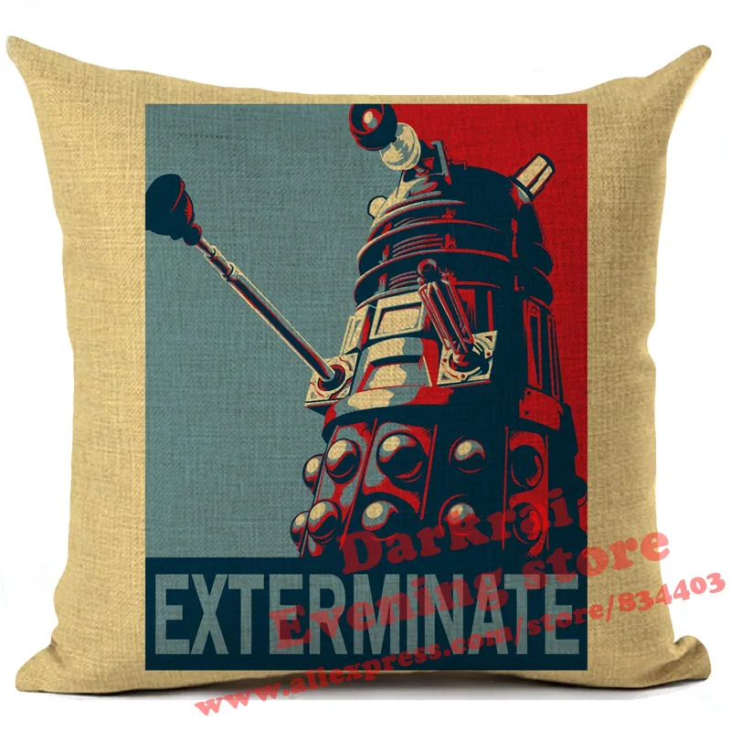 Наволочка для подушек Doctor Who Tardis Exterminate с принтом, подушки для дома, декор для гостиной, дивана, декоративная наволочка