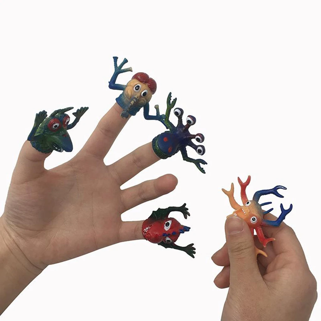 New 5Pcs Finger Puppet Toy Funny Animal Party Toy Children Finger Toys For Kids 