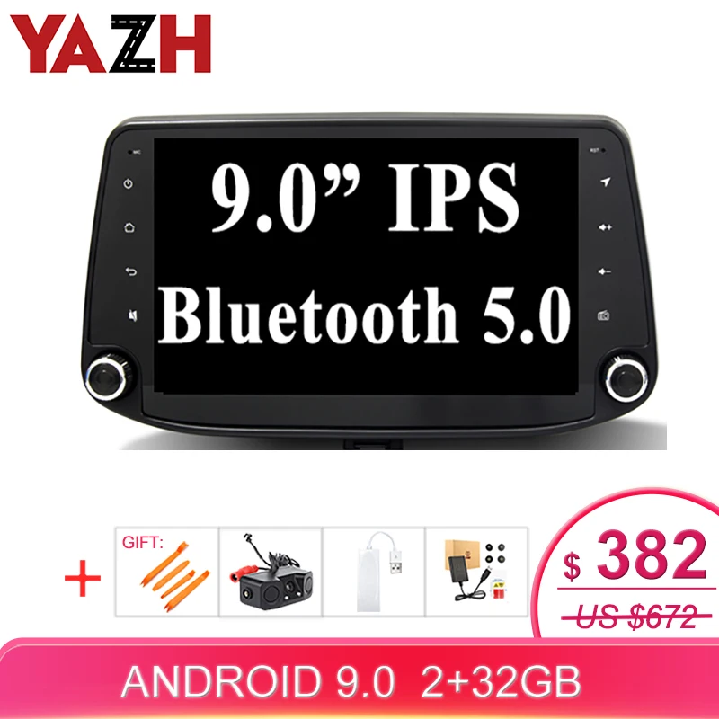 Автомагнитола YAZH 1 din для Hyundai I30 2017 автомобильный GPS навигатор Android 9 0 Центральная