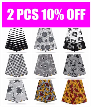 

ESEWING 2019 High Quality African Wax Print Fabric 100% Cotton Ankara Sewing Material For Dress Ankara Wax print Fabric 6yards 0