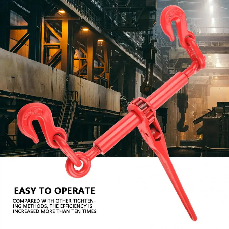 

2Pcs Ratchet Load Lever Binder 5/16 - 3/8" Chain Hook Tie Down Rigging Lifting Equipment Domestic Delivery