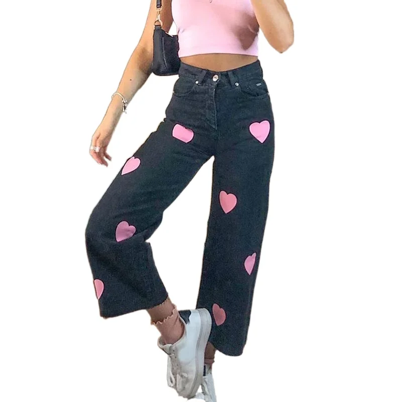 Jeans Women Casual Loose High Waist 