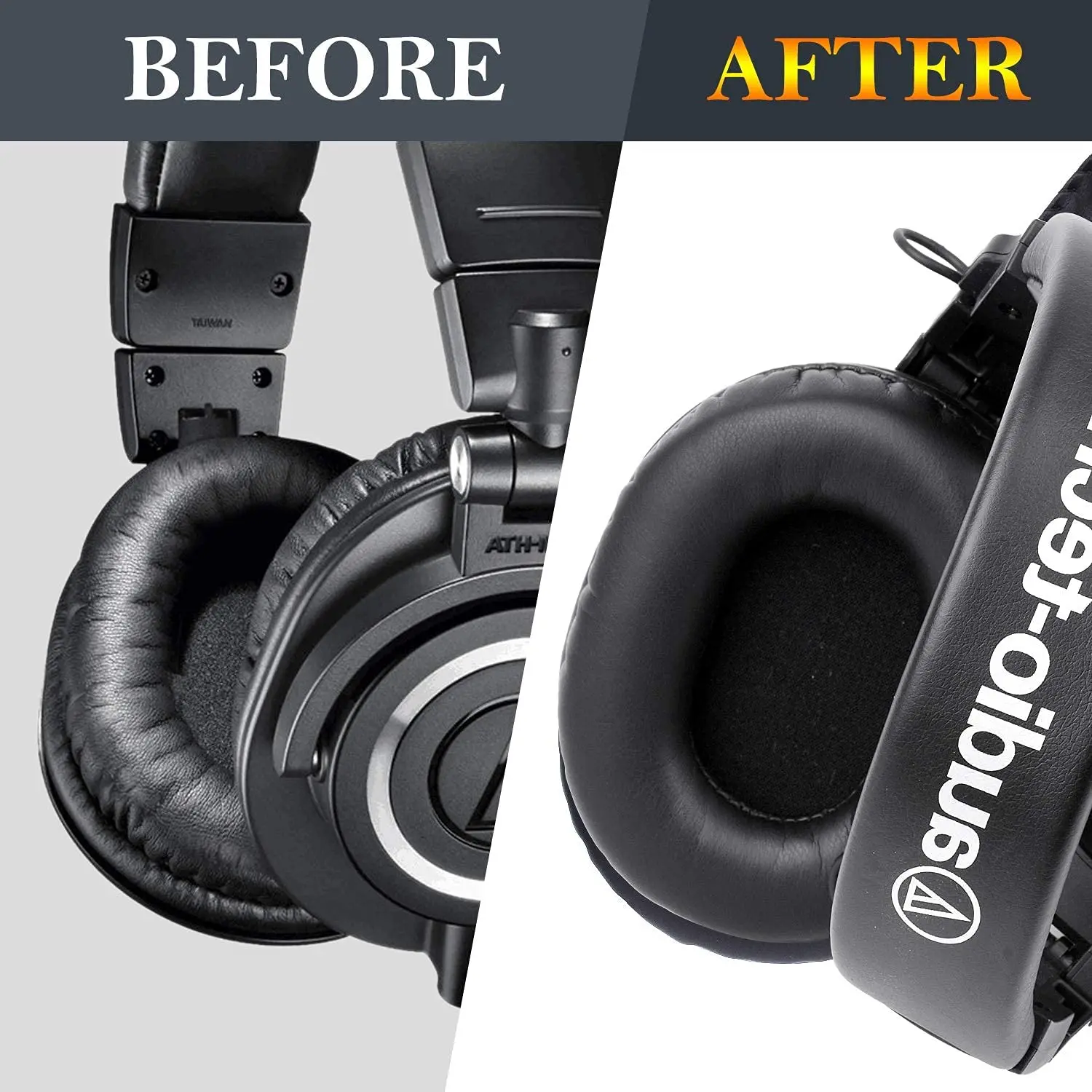 audio-technica ATH-M50x 　新品の純正交換イヤーパッド付属 オーディオテクニカ audio-technica ATH-M50x + 交換用